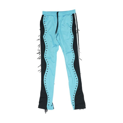 Turquoise Solid Joggers Pants