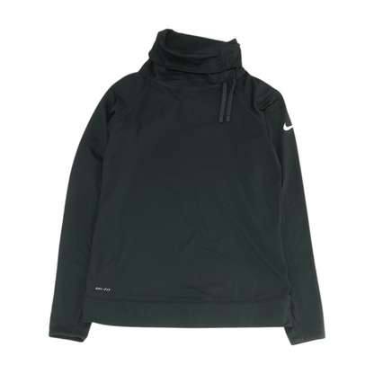 Black Solid Sweatshirt Pullover