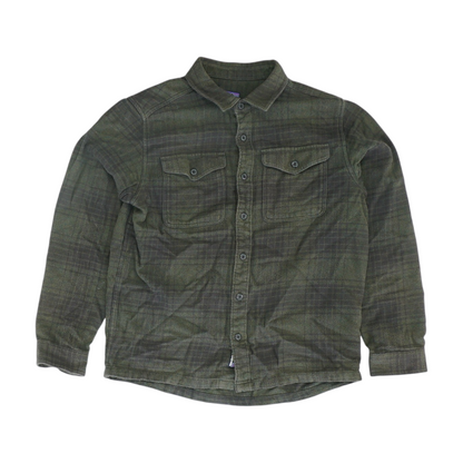 Olive Plaid Flannel Button Down