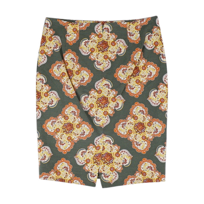 Green Print Mini Skirt
