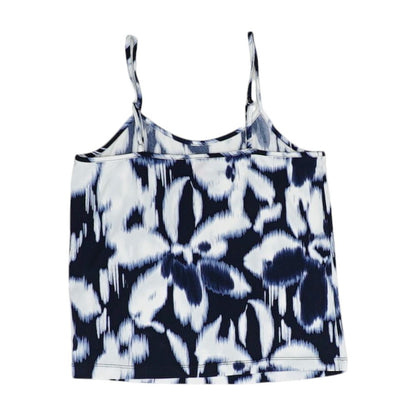 Navy Graphic Sleeveless Blouse