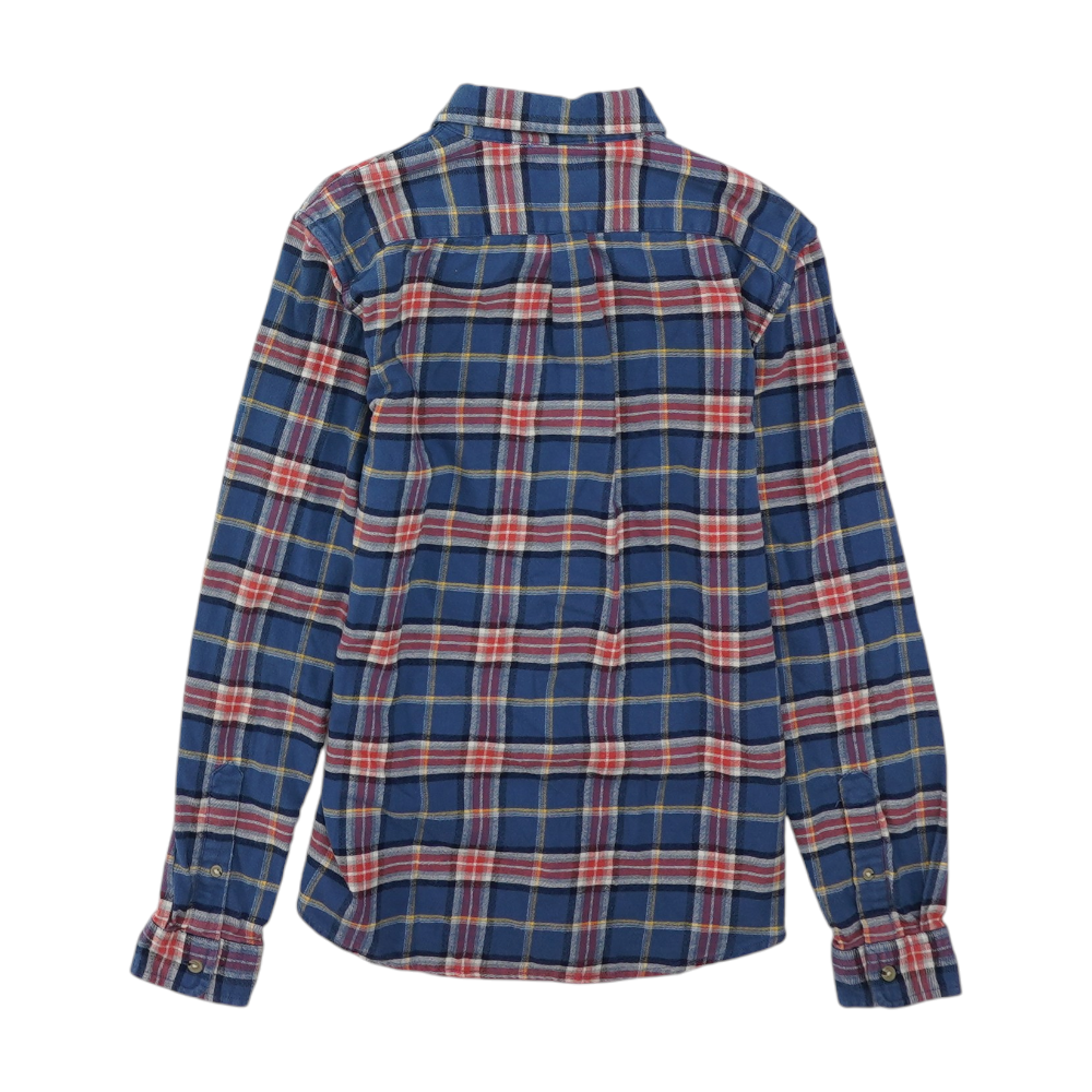 Navy Plaid Flannel Button Down