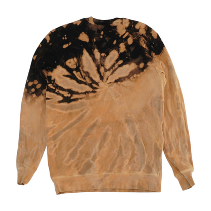 Brown Tie-Dye Sweatshirt Pullover