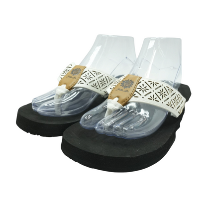 White Flat Sandals