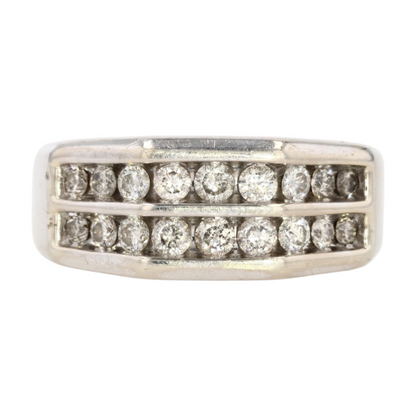 3/4 ctw 10K White Gold Diamond Band