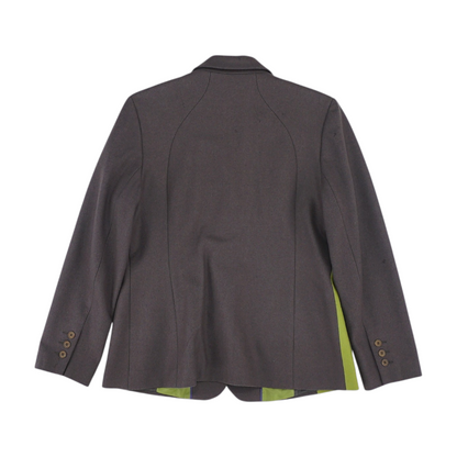 Brown Color Block Blazer