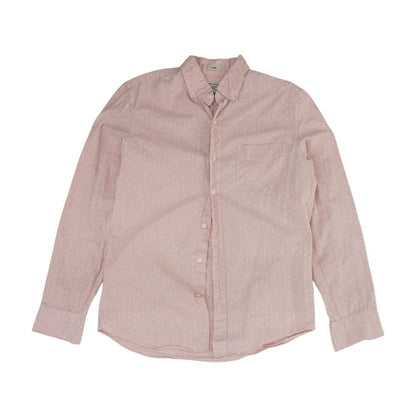 Pink Polka Dot Long Sleeve Button Down