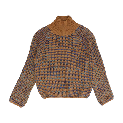 Tan Abstract Pullover Sweater
