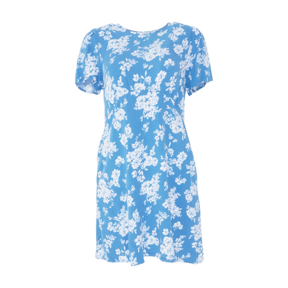 Blue Floral Mini Dress