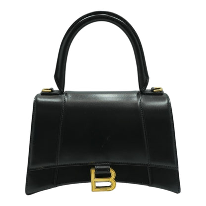 Hourglass Top Handle Bag in Black