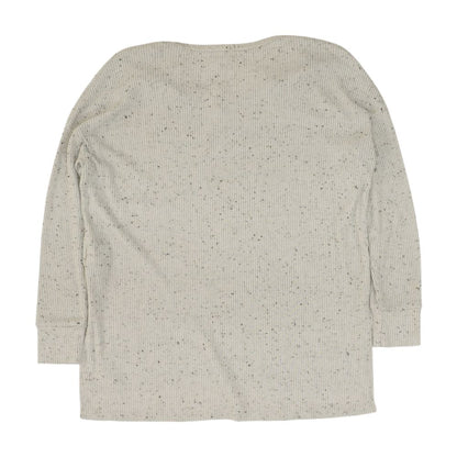 Gray V Neck Knit Top