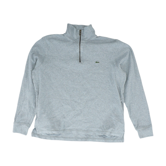 Gray Solid 1/4 Zip Pullover