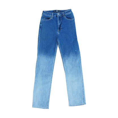 Blue Ombre Straight Jeans