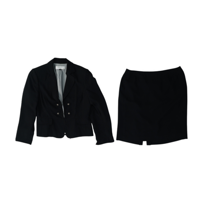 Black Petite Polka Dot Skirt Set