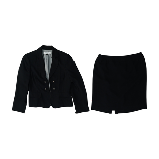 Black Petite Polka Dot Skirt Set