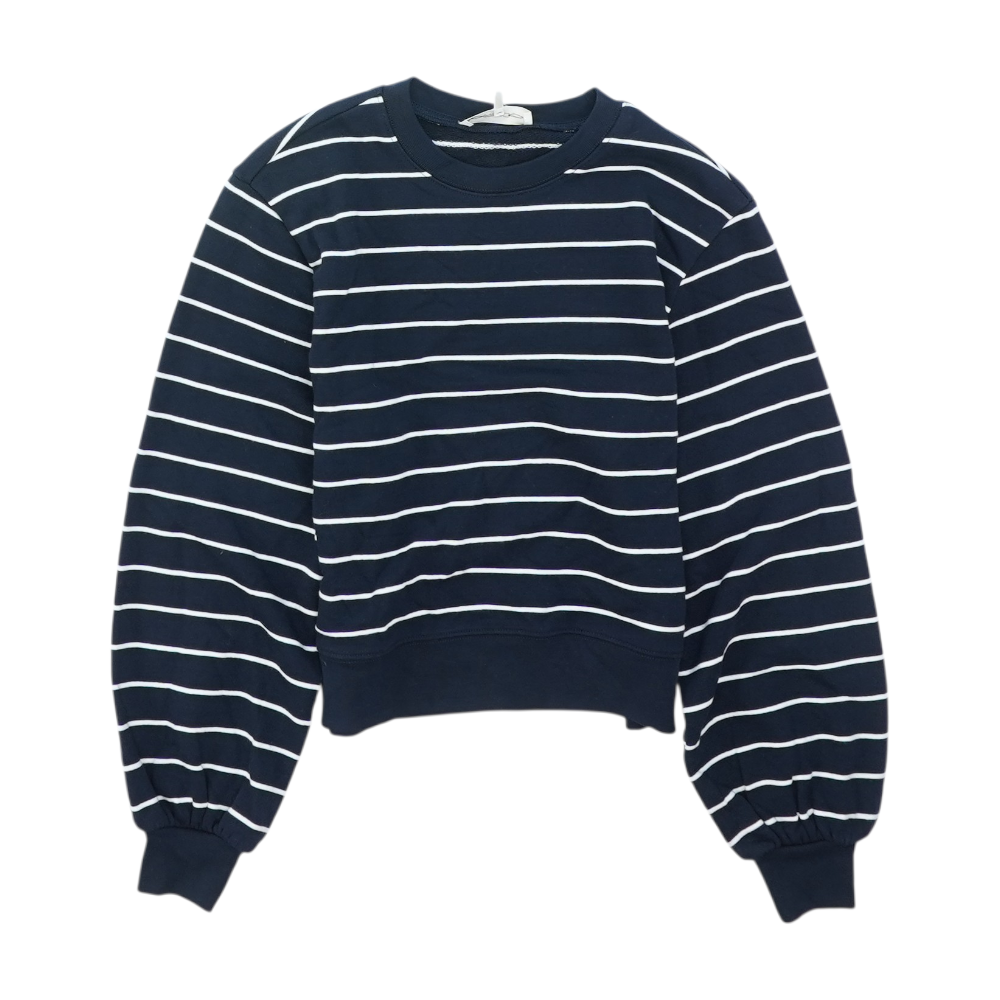 Navy Striped Sweatshirt Pullover
