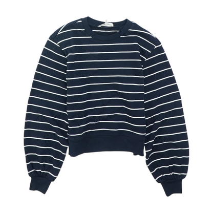 Navy Striped Sweatshirt Pullover