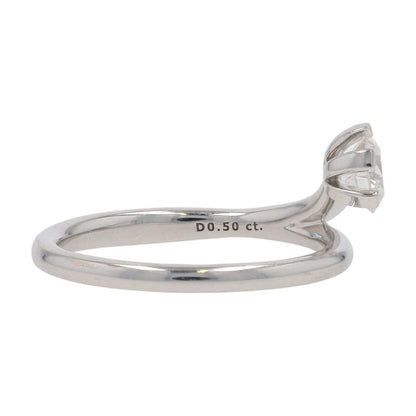 1/2 Ct 14K White Gold Lab Grown Diamond Nova Asymmetric Promise Ring