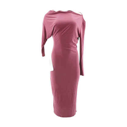 Burgundy Solid Maxi Dress