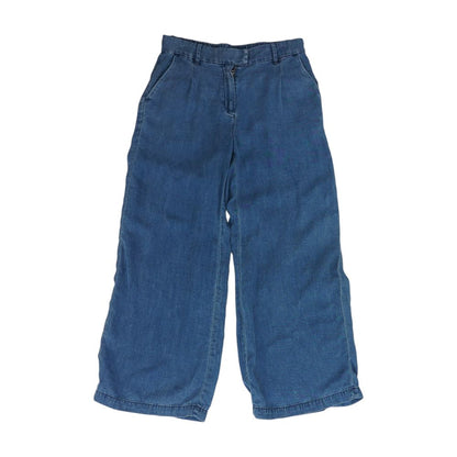 Blue Casual Wide Leg Pants