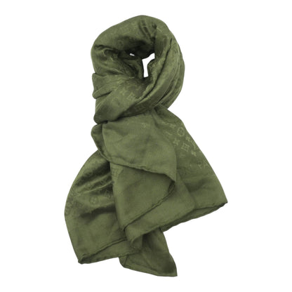 Monogram Classic Jacquard Shawl in Green