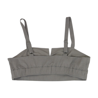 Gray Cropped Blouse