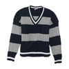 Navy Striped Pullover Sweater