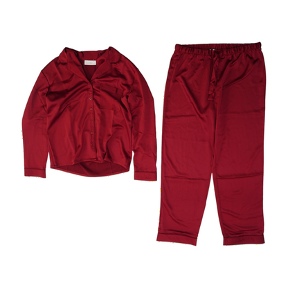 Red Solid Pajama Set