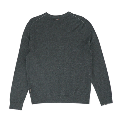 Gray Solid Pullover Sweater