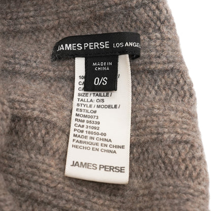 Gray Lightweight Textured Cashmere Beanie