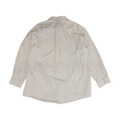 White Striped Long Sleeve Button Down