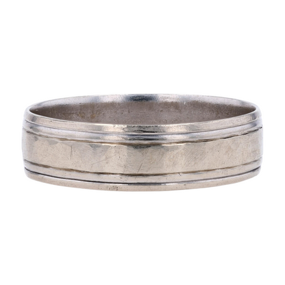 10K White Gold Band Ring
