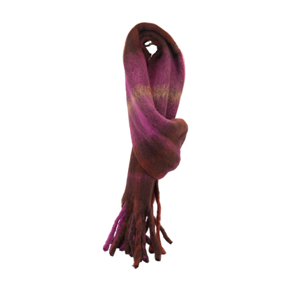 Maroon Plaid 100% Polyester Scarf