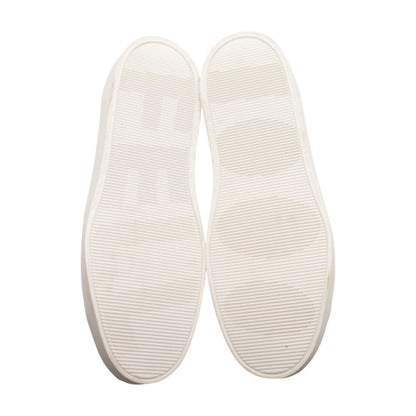 White Leather Lace Up Casual Shoes