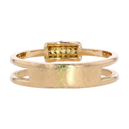 18K Yellow Gold Diamond Fashion Ring