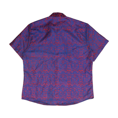 Red Paisley Short Sleeve Button Down