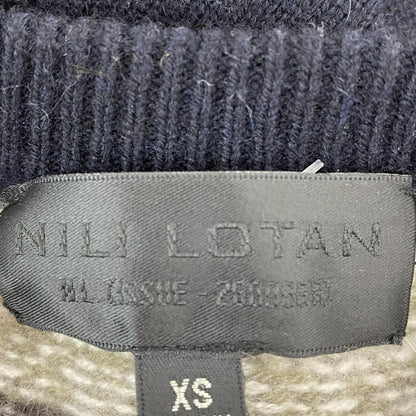 Navy Josefa Fair Isle Cashmere Cardigan