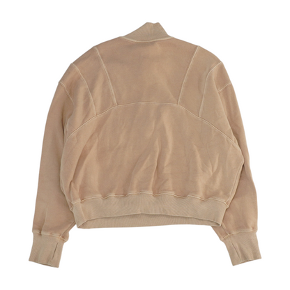Tan Solid 1/4 Zip Pullover