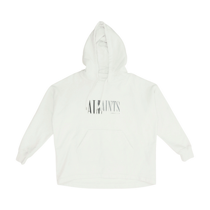 White Solid Hoodie Pullover
