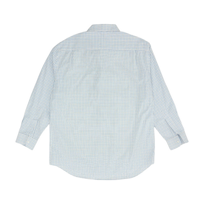 White Check Long Sleeve Button Down