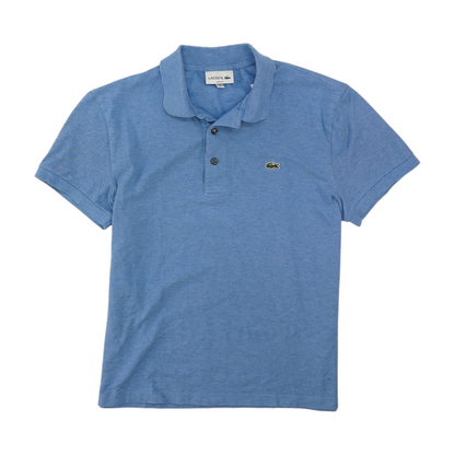 Blue Solid Short Sleeve Polo