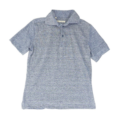 Blue Striped Short Sleeve Polo