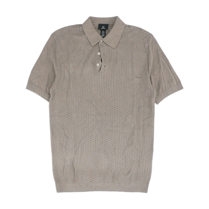 Brown Solid Short Sleeve Polo