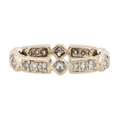 9/10 ctw 14K White Gold Diamond Band Ring