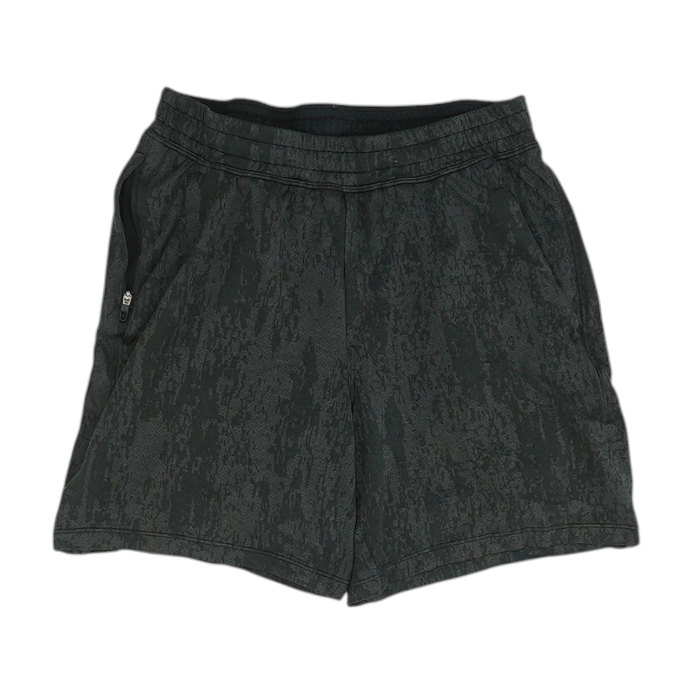 Black Print Active Shorts