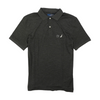 Gray Solid Short Sleeve Polo