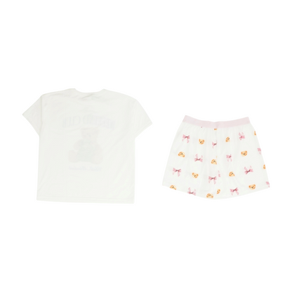 White Graphic Pajama Set