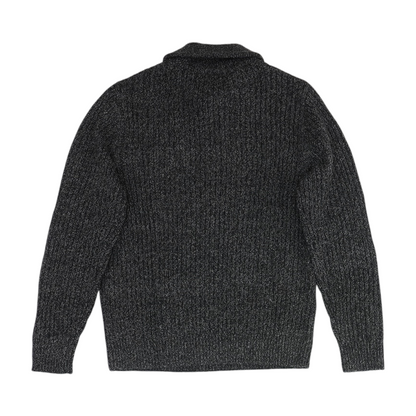 Charcoal Solid 1/4 Zip Sweater