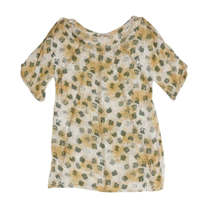 Multi Graphic Short Sleeve Blouse