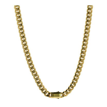 PVD Plating Stainless Steel Cuban Link Chain Necklace